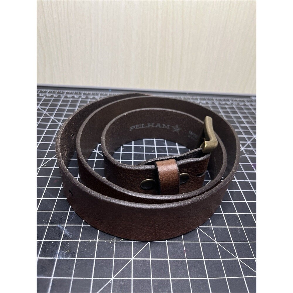 Pelham Belt Mens 38 Brown Genuine Leather Top Grain Cowhide Made In USA